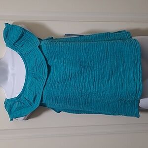 Off shoulder Woven Ruffle